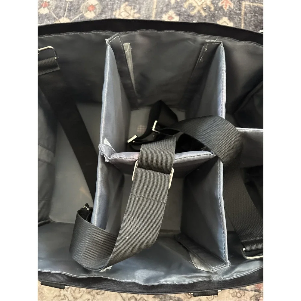FifthStart Large Cleaning Supplies Organizer Tote & Caddy, Black Nylon